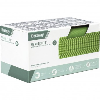 Надувной спальный коврик каремат BESTWAY WANDERLITE 69616 198x71x6.5см Надувной спальный коврик каремат BESTWAY WANDERLITE 69616 198x71x6.5см